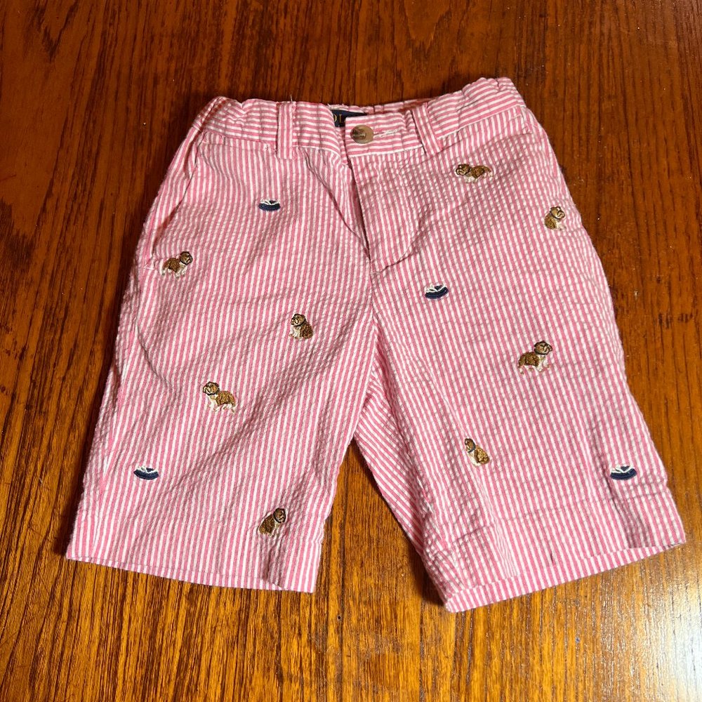 Polo Ralph Lauren Size 5 seersucker bulldog shorts